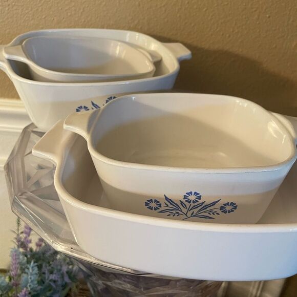 Corningware Cornflower Baking Dishes set of 4 - Picture 10 of 13